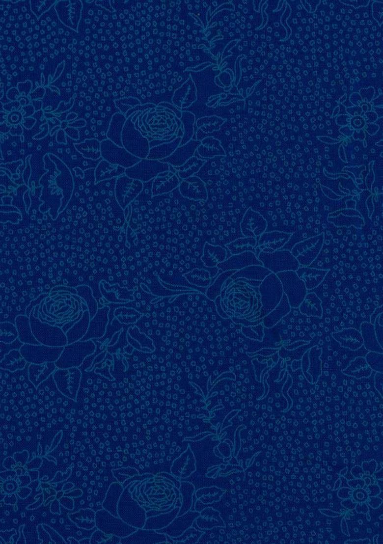 Blue Printed Linen Co-Ord Set - Indya