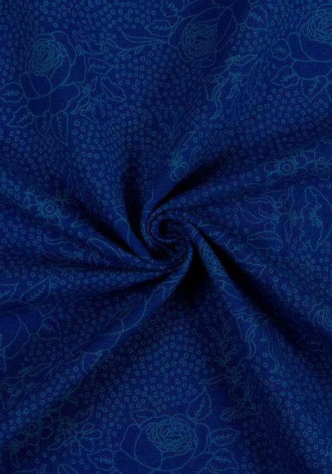 Blue Printed Linen Co-Ord Set