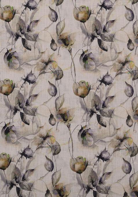 Beige Printed Linen Co-Ord Set