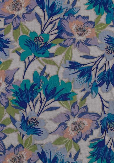 Blue Printed Linen Co-Ord Set