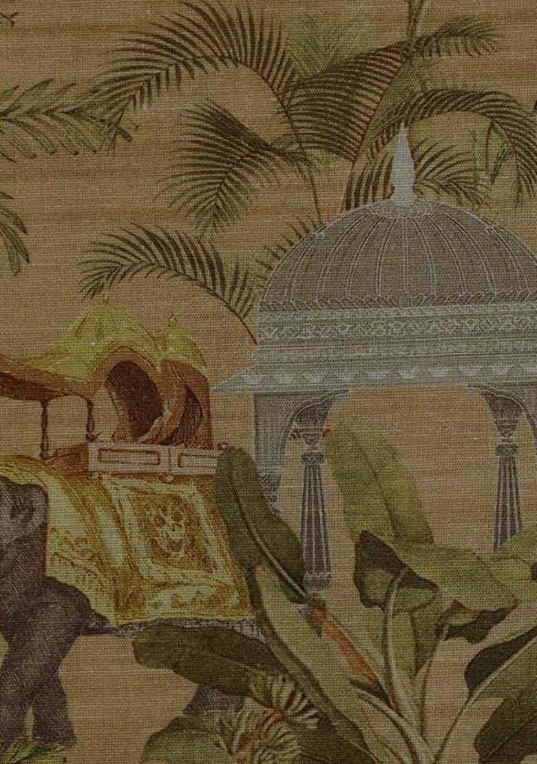 Yellow Printed Cotton Linen Co-Ord Set - Indya