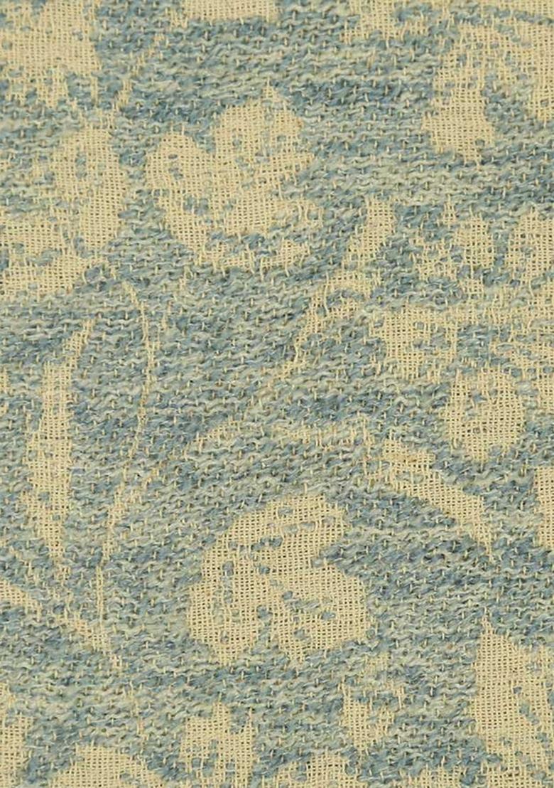 Blue Jacquard Cotton Blend Co-Ord Set - Indya