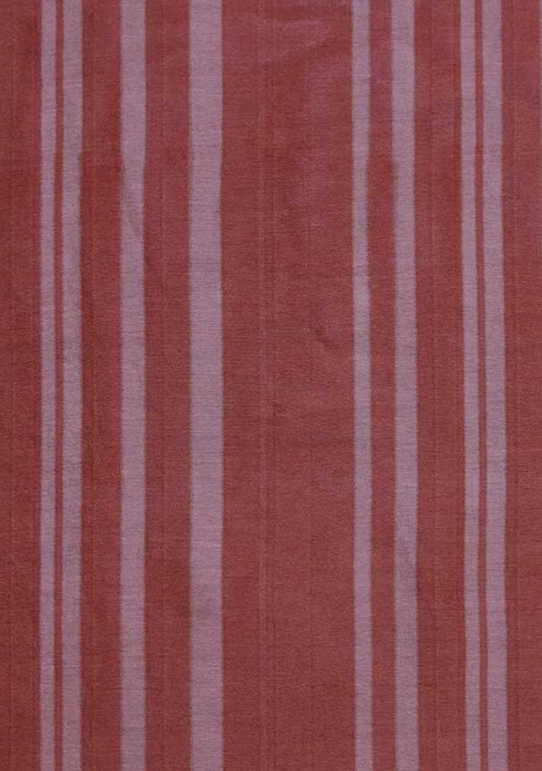 Red Striped Chanderi Co-Ord Set - Indya