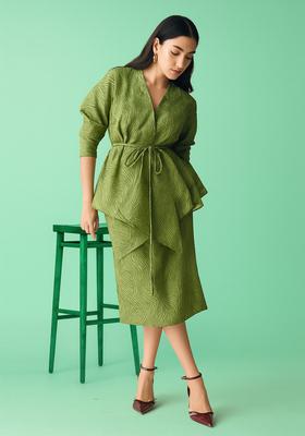 Green Printed Cotton Co-Ord Set