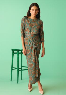Multicolor Printed Cotton Dress