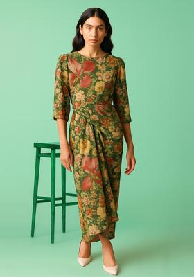 Multicolor Printed Cotton Dress