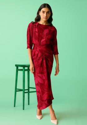 Red Printed Cotton Dress