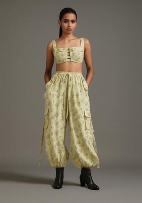 Green Printed Cotton Co-Ord Set