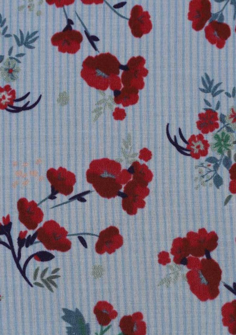 Blue Printed Cotton Co-Ord Set - Indya