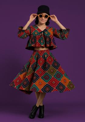 Multicolor Printed Cotton Co-Ord Set