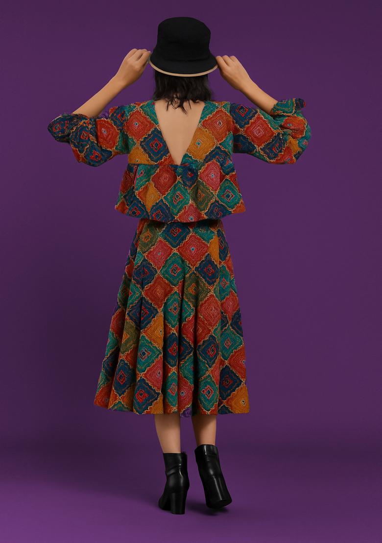 Multicolor Printed Cotton Co-Ord Set - Indya