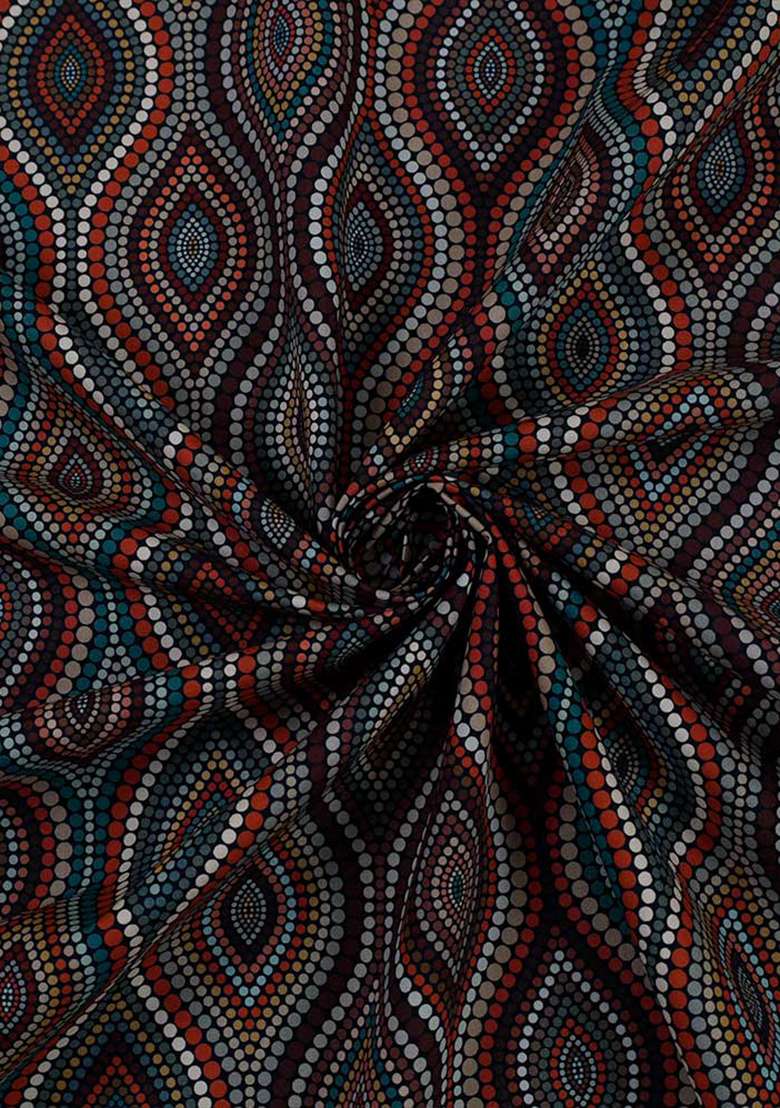Multicolor Poplin Abstract Printed Co-Ord Set - Indya