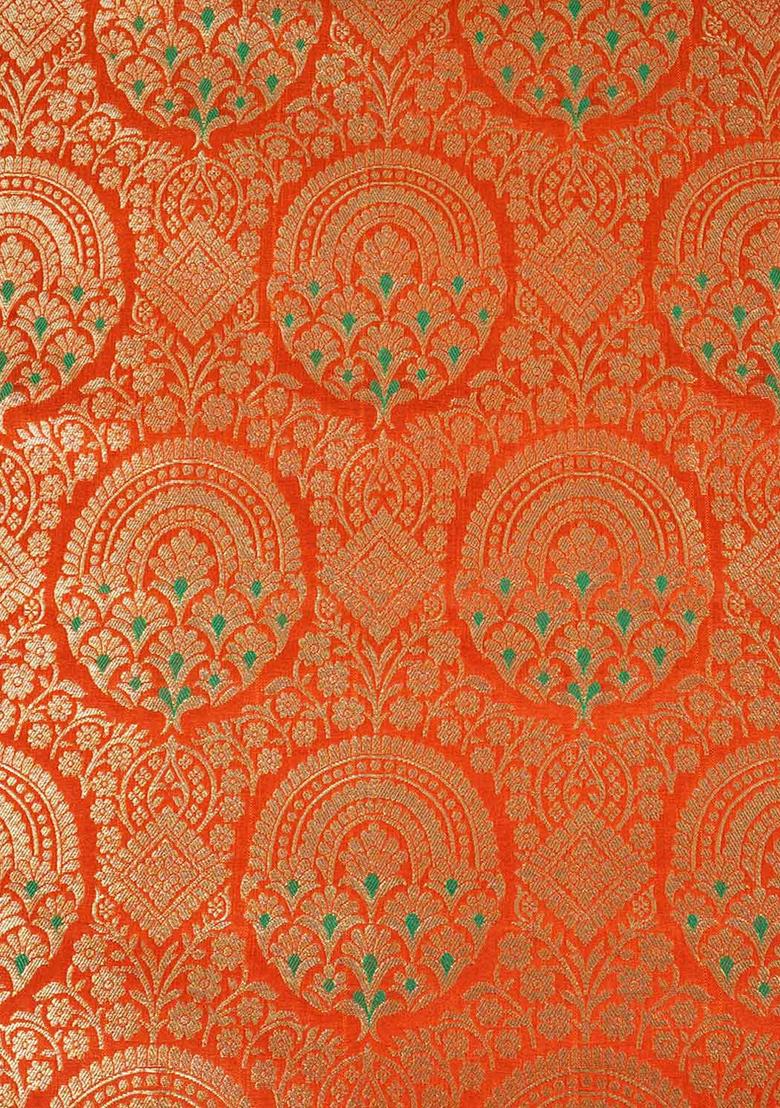 Orange Brocade Co-Ord Set - Indya