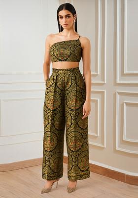 Black Brocade Co-Ord Set