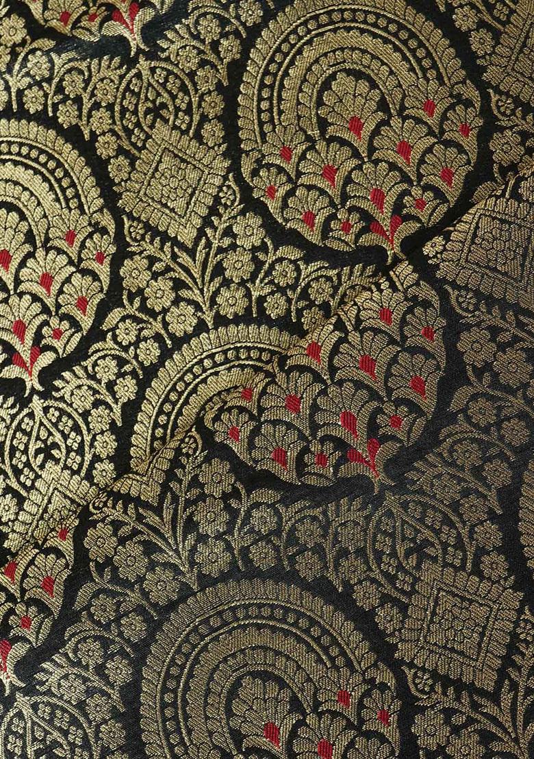 Black Brocade Co-Ord Set - Indya