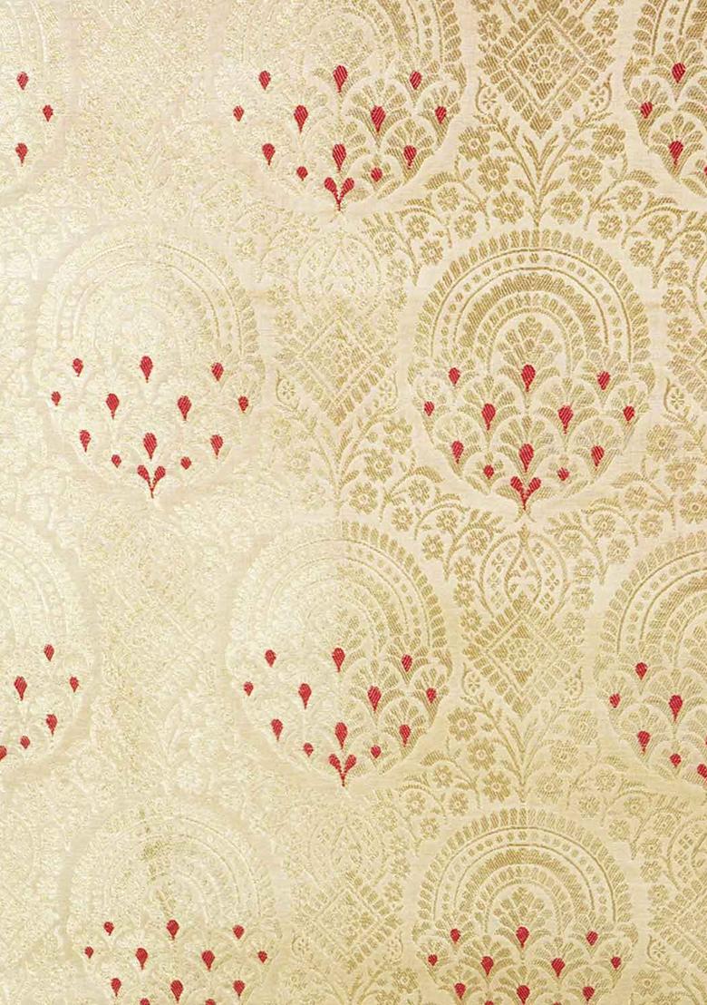 Beige Brocade Co-Ord Set - Indya