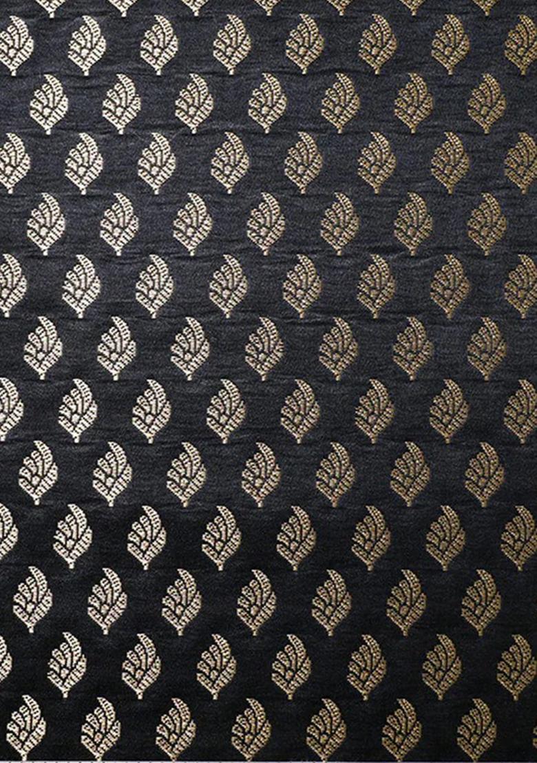 Black Brocade Skirt Set - Indya