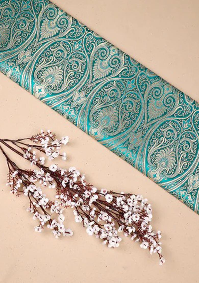 Teal Green Brocade Co-Ord Set - Indya