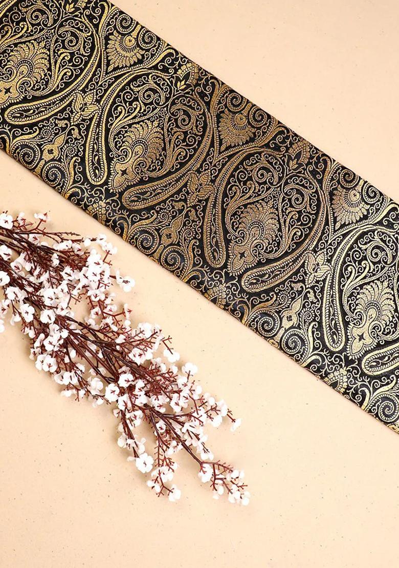 Black Brocade Co-Ord Set - Indya