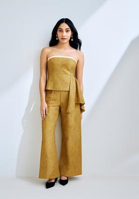 Golden Brocade Co-Ord Set