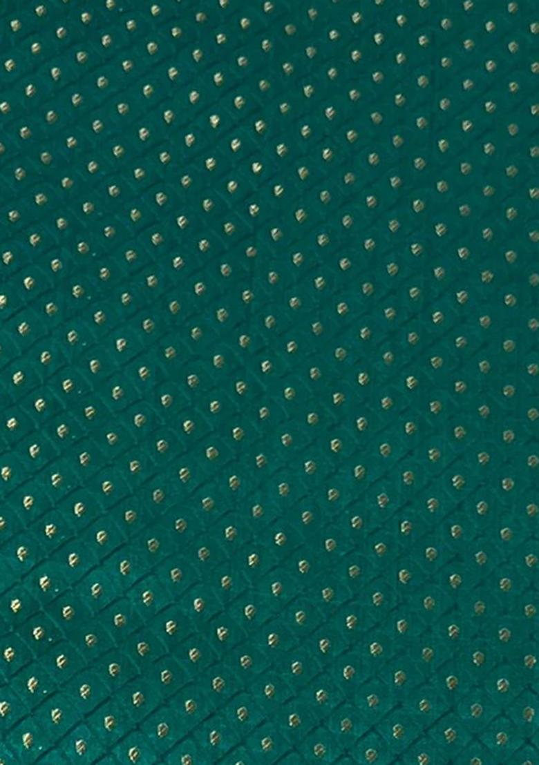 Teal Green Brocade Dress - Indya