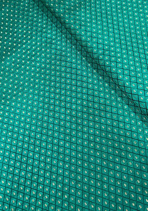 Teal Green Brocade Dress