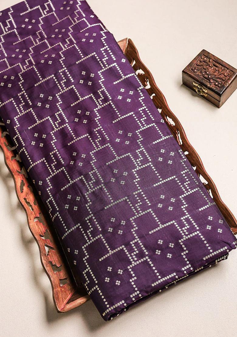 Purple Brocade Co-Ord Set - Indya