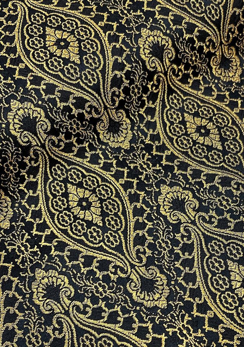 Black Brocade Co-Ord Set - Indya