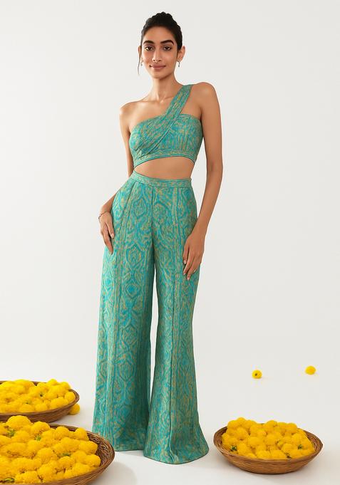 Sky Blue Brocade Co-Ord Set