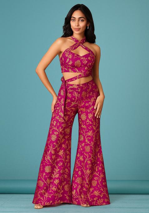 Rani Pink Brocade Co-Ord Set