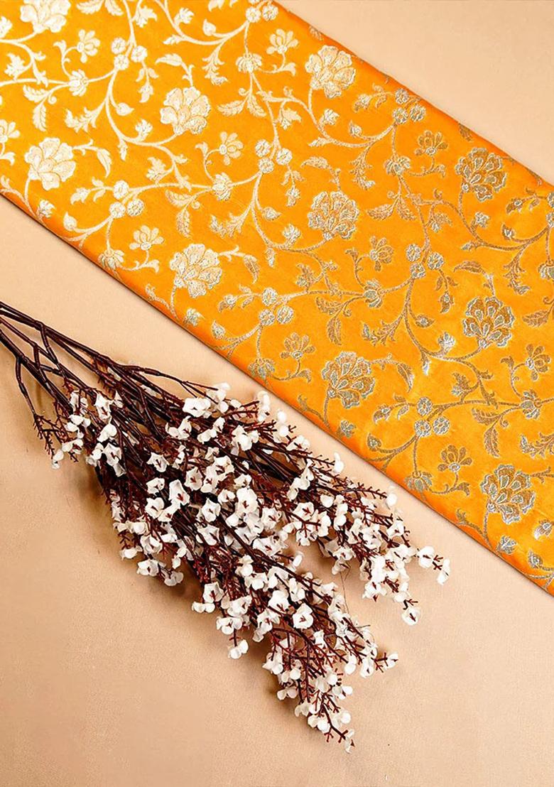 Yellow Brocade Co-Ord Set - Indya