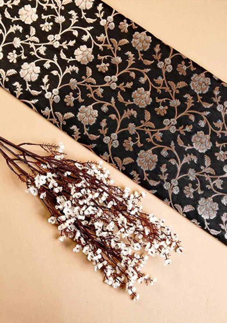 Black Brocade Co-Ord Set - Indya