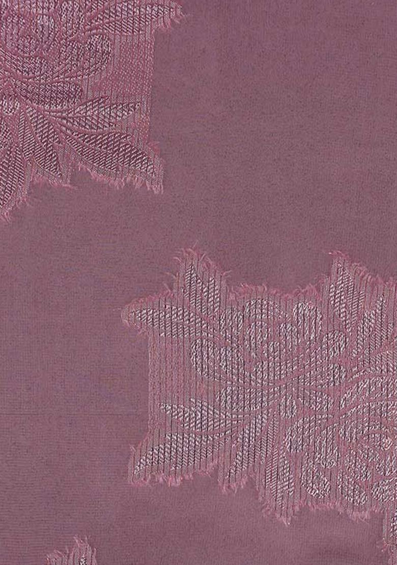 Pastel Pink Georgette Textured Dress - Indya