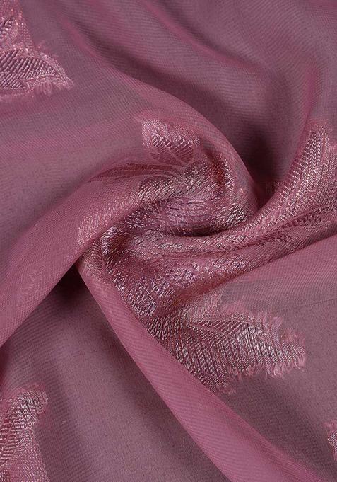 Pastel Pink Georgette Textured Dress