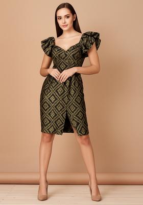 Golden Brocade Dress