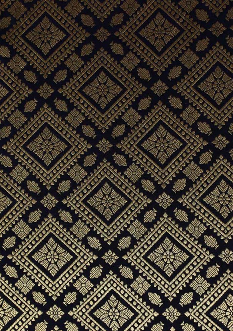 Golden Brocade Dress - Indya