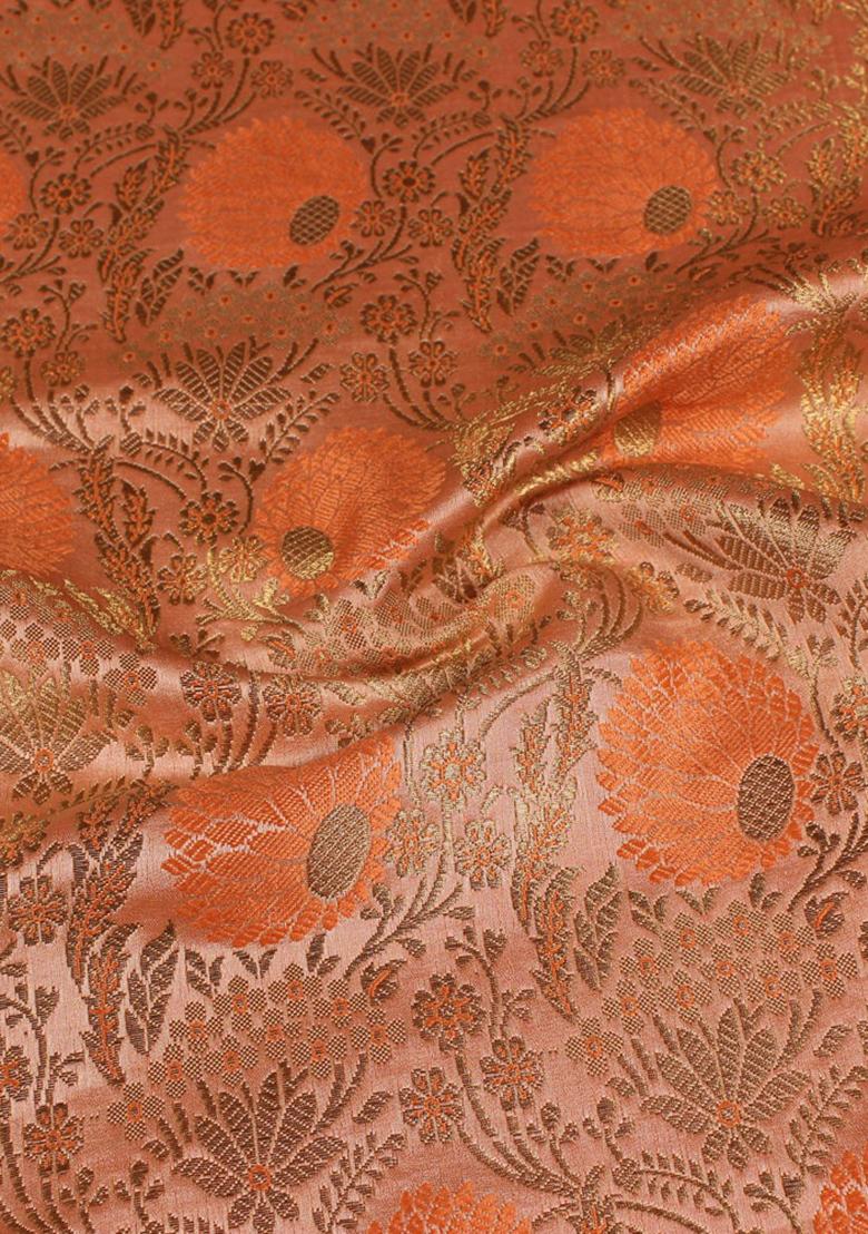 Orange Brocade Dress