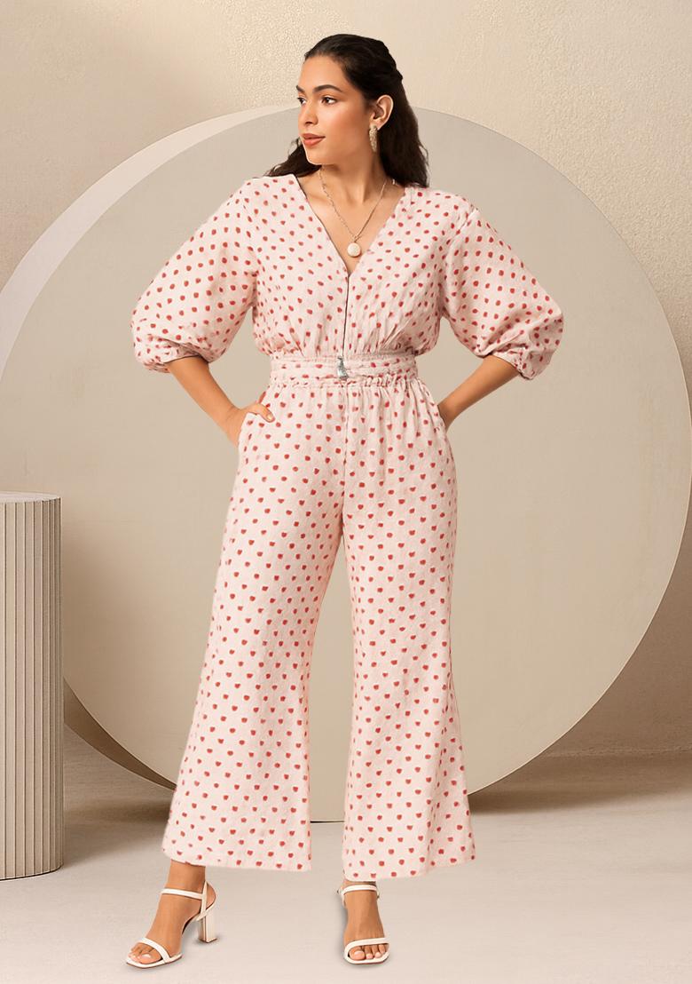 Pink Poplin Polka Dot Co-Ord Set