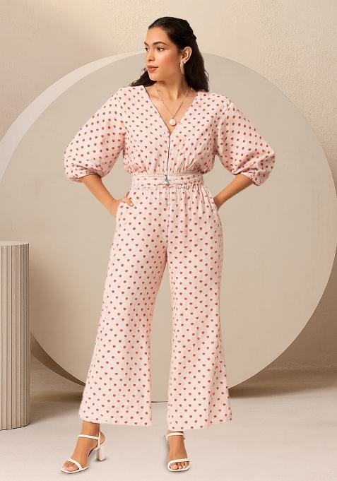 Pink Poplin Polka Dot Co-Ord Set