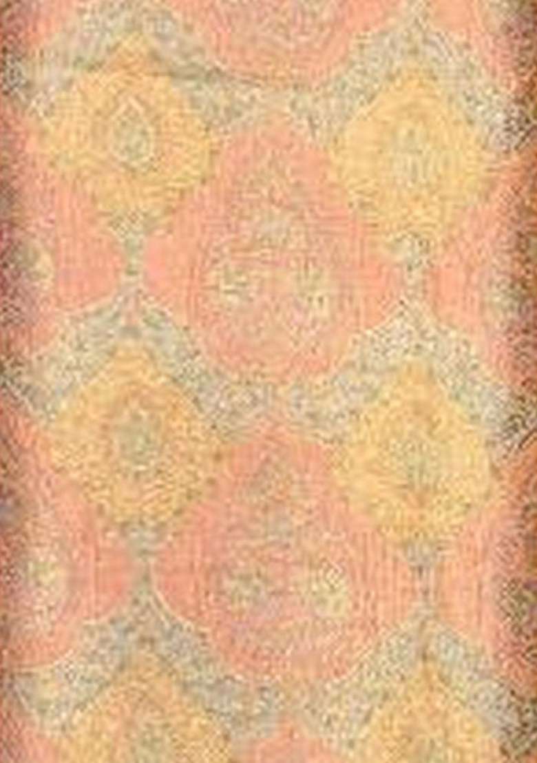 Peach Jacquard Brocade Kurta Set - Indya