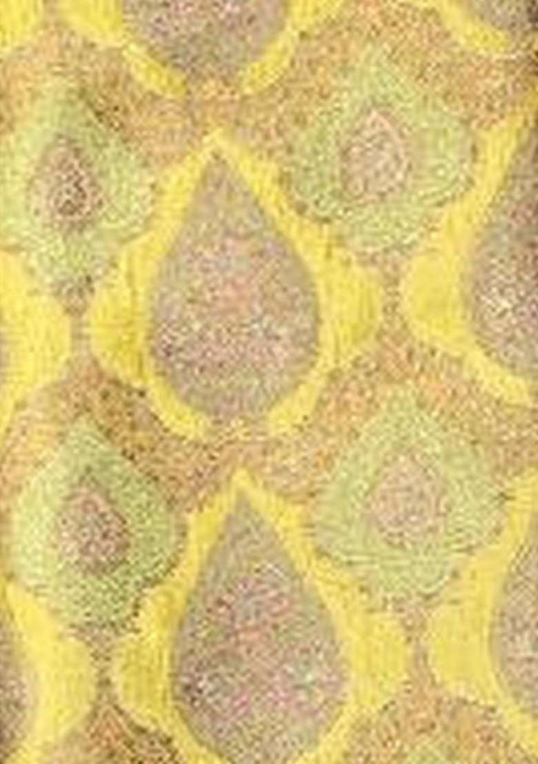 Mustard Jacquard Brocade Kurta Set - Indya