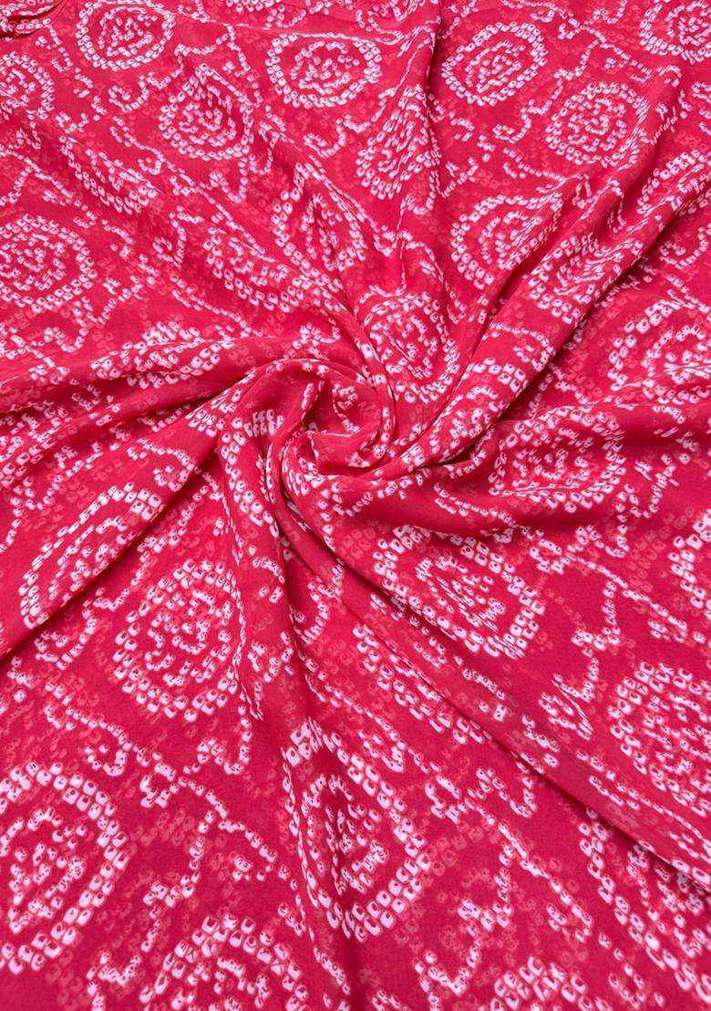Magenta Embroidered Chanderi Kurta Set - Indya