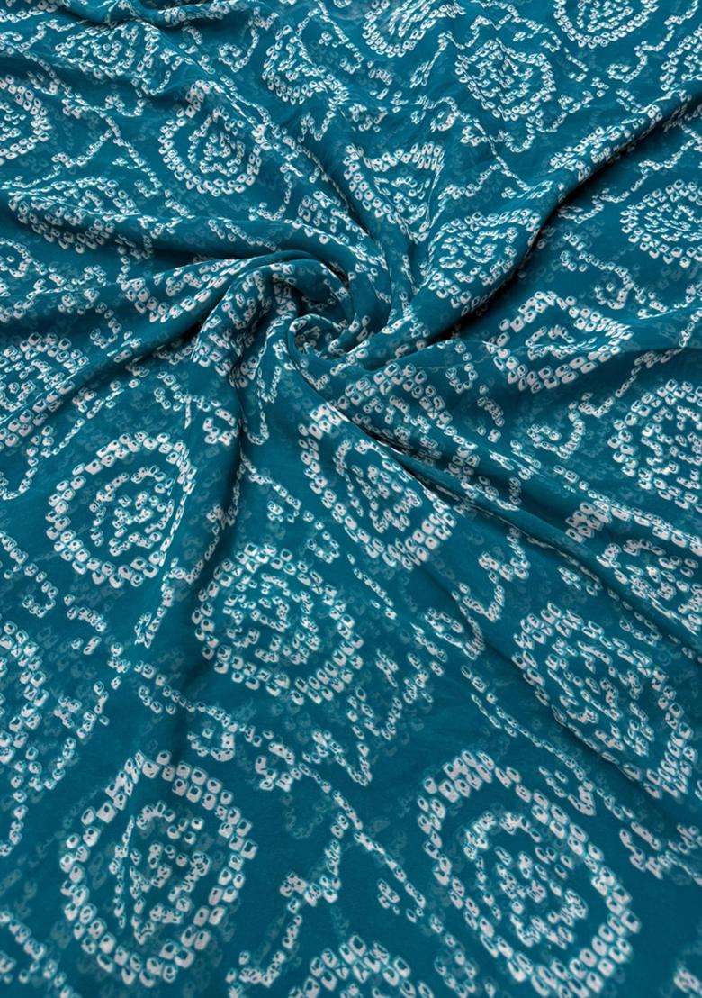 Blue Embroidered Chanderi Kurta Set - Indya