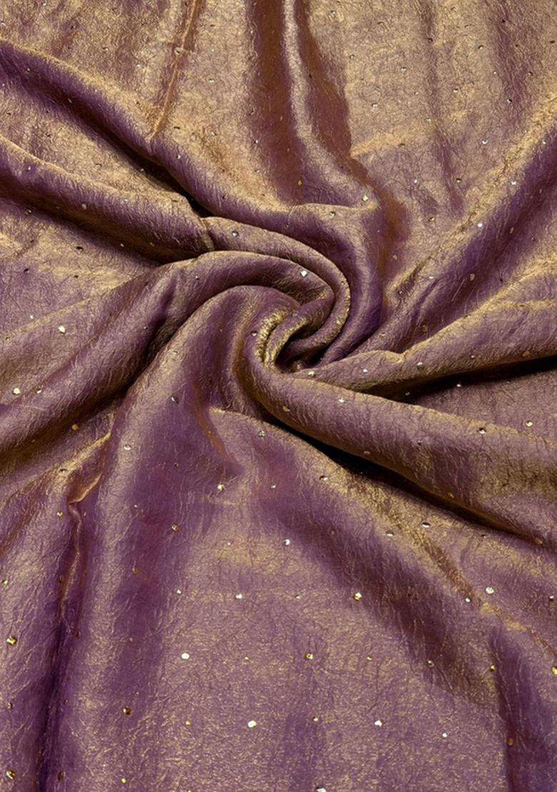 Mauve Embroidered Crepe Kurta Set - Indya