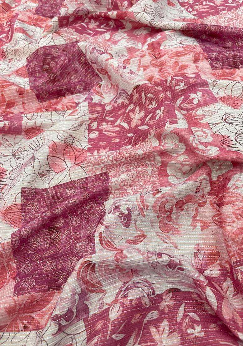 Pink Printed Cotton Kurta Set For Men - Indya