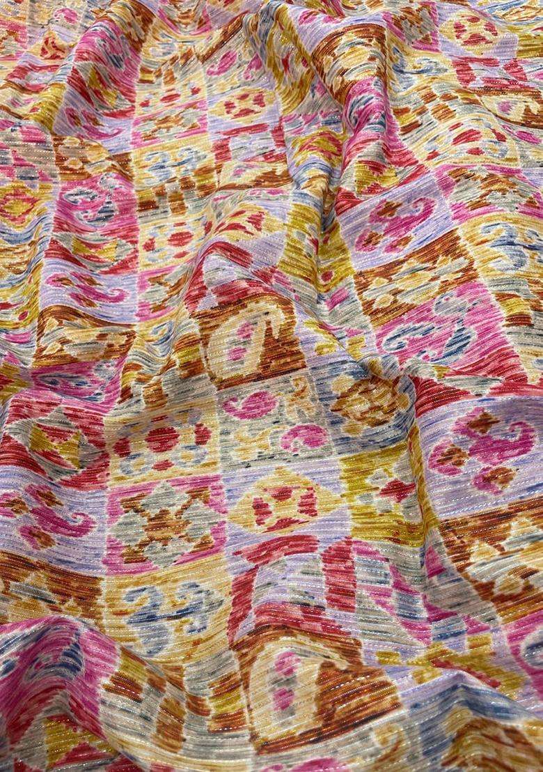 Multi Color Printed Cotton Kurta Set For Men - Indya