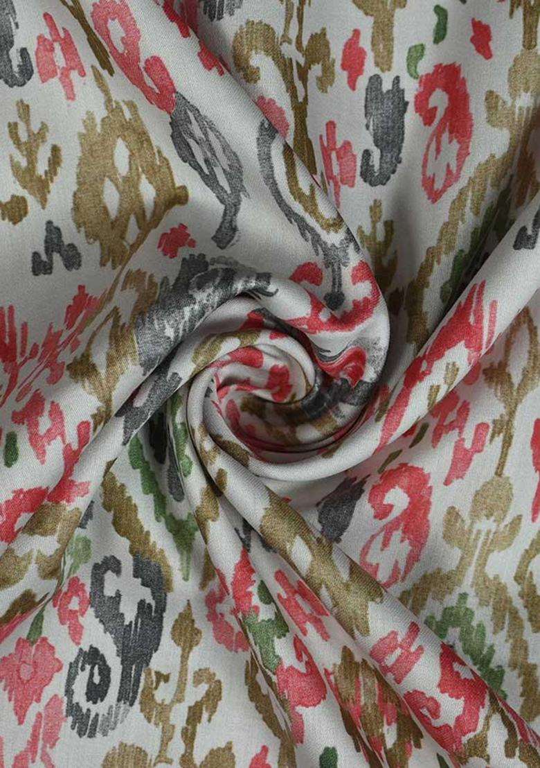 Beige Printed Cotton Kurta Set For Men - Indya