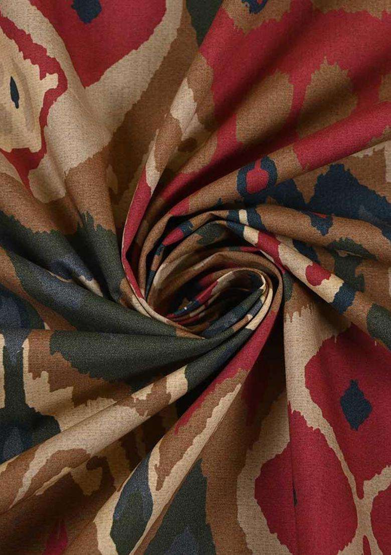 Brown Printed Cotton Kurta Set For Men - Indya