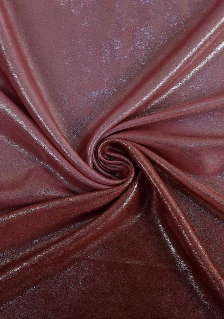 Onion Pink Ombre Shaded With Foil Print Milano Satin Pre Draped Saree Set - Indya