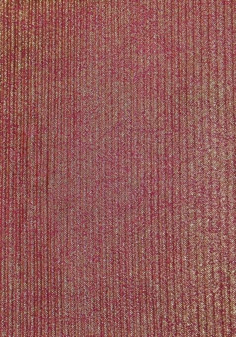 Pink Foil Printed Knit Pre Draped Saree Set